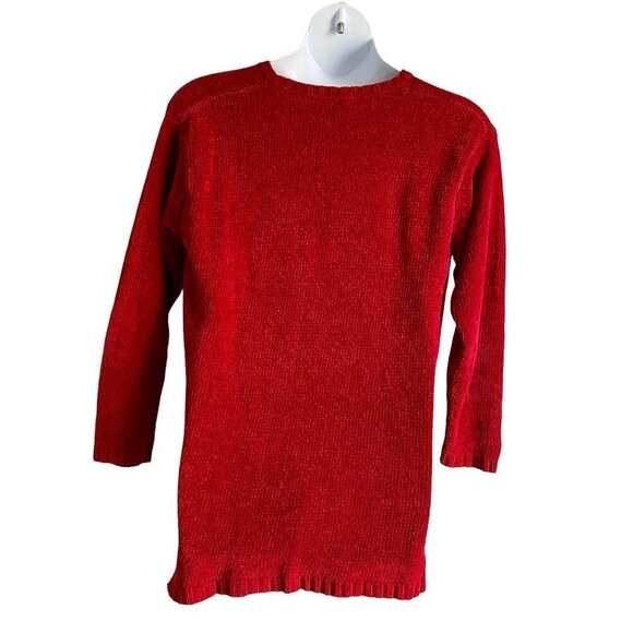 Express Tricot Red Acrylic Tunic Sweater Small - Picture 4 of 7
